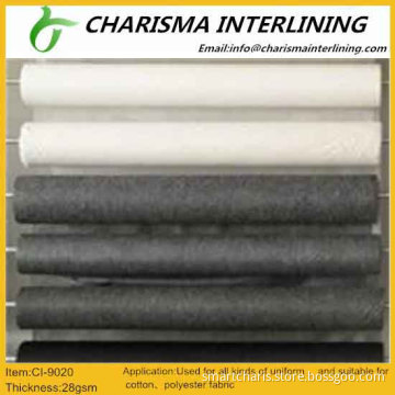 100% Dacron nonwoven fabric interlining9020